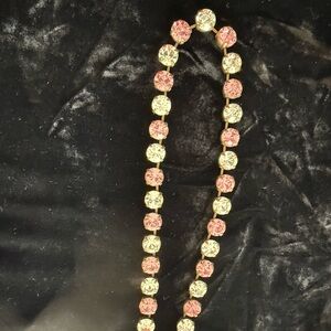 Pound and clear crystal necklace